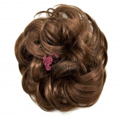 Coc modern din par artificial cu cleste AM992 - Saten Deschis